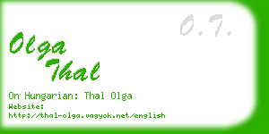 olga thal business card